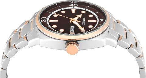 TIMEX Day-Date, Brown Dial Analog Watch - For Men TWEG38902 - Image 8