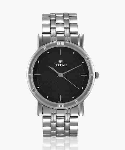 Titan Workwear Black Dial Silver StainleStainless Steels Steel Strap Analog Watch - For Men NN1639SM02 - Image 5