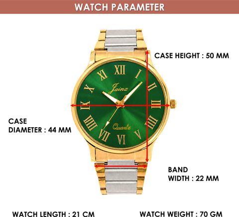 JAINX Golden Premium Gift Analog Watch - For Men JM1196 - Image 7