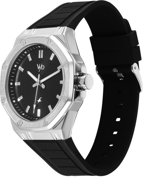 Fastrack Vyb Rebel Quartz Black Dial Black Silicone Strap Analog Watch - For Men FV30008SP01W - Image 4