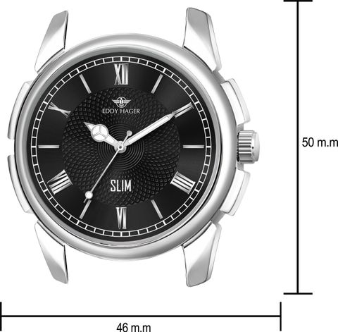 EDDY HAGER Slim Analog Watch - For Men EH-313-BLACK - Image 7