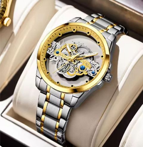 house of common ClaasyMen Premium Skeleton Analog Watch - Image 8