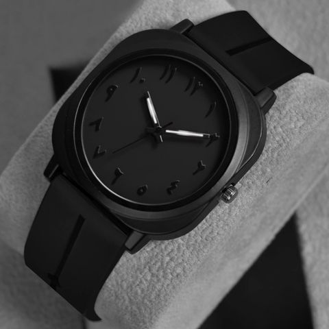 SANGANI Arabian Dial Square Silicone Strap Analog Watch for Men - Image 6