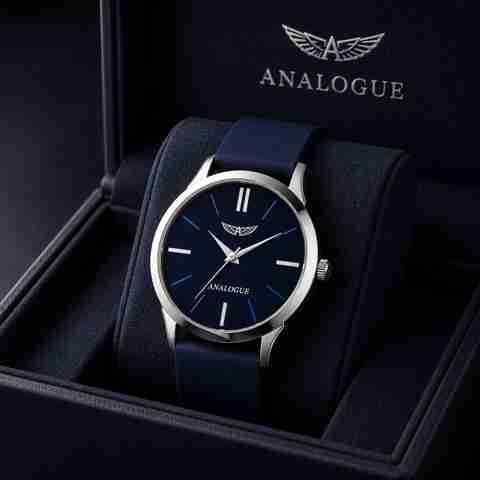 ANALOGUE Minimalist Slim Series | Smart Watch Strap | Smart Clip | Soft Silicon | Boys Analog Watch - For Men ANLG-491-BLUE-BLUE-SC - Image 5