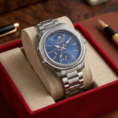 Skylark Analog Watch Men Blue Dial Steel Chain - Image 6