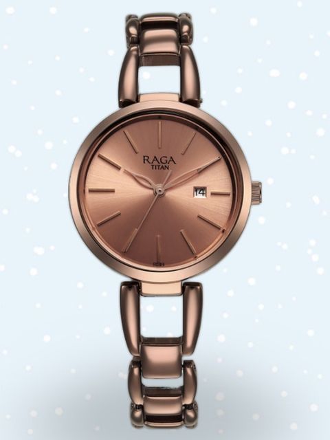 Titan Raga Viva Women's Analog Watch, Rose Gold Dial, Brown Metal - Image 7