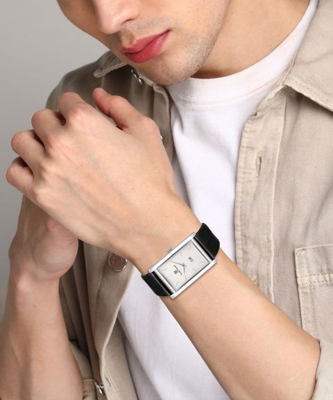 TIMEWEAR Slim Series Two Hands Black Leather Strap Analog Watch - For Men 289WDTG - Image 8