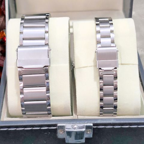 Skylark Couple Analog Watch Combo - Green Silver Stainless Steel - Image 8