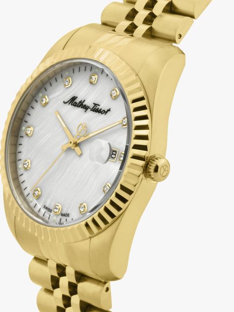Mathey-Tissot Swiss Made Mathy II Quartz Ronda 515 H3 Movement White Dial Analog Watch - For Men H710PI - Image 6
