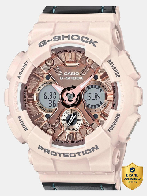 CASIO GMA-S120MF-4ADR G-SHOCK Rose Gold Dial Pink Resin Strap