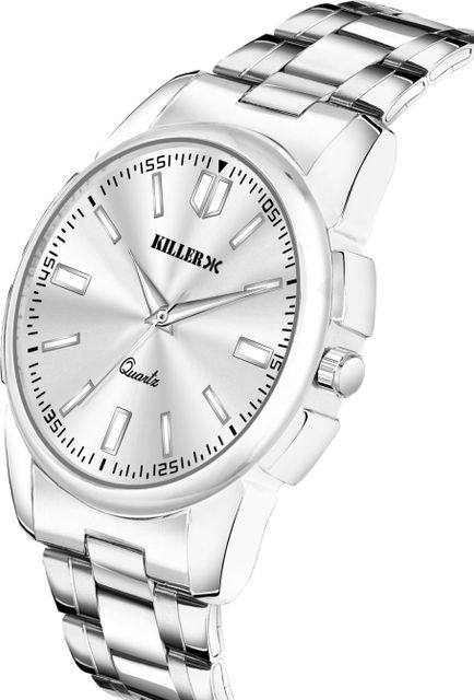 KILLER Big Dial Analog Watch - For Men KL-9301-SILVER - Image 6