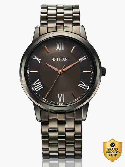 Titan Karishma Anthracite Dial Grey Metal Strap Analog Watch - For Men NT1899QM01,NU1899QM01 - Image 5