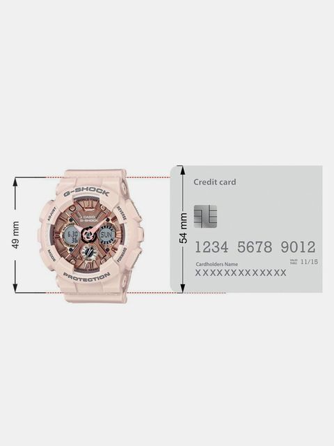 CASIO GMA-S120MF-4ADR G-SHOCK Rose Gold Dial Pink Resin Strap