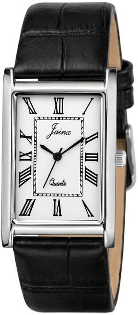 JAINX Executive Rectangular Shape Black Leather Strap Analog Watch - For Men JM7250 - Image 6