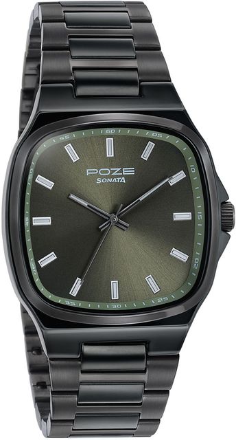 SONATA Poze 9 Quartz Olive Dial Analog Watch for Men - Image 6