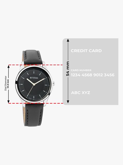 Titan Workwear Black Dial Black Leather Strap Analog Watch - For Women NT2639SL01,NU2639SL01 - Image 8