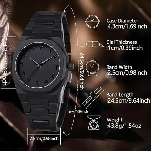 ZENGEE Analog Watch - For Men Arabic Black - Image 6