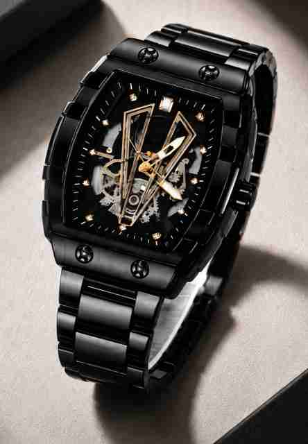 fobras Analog Watch - For Men Black Chin watch 2 - Image 5