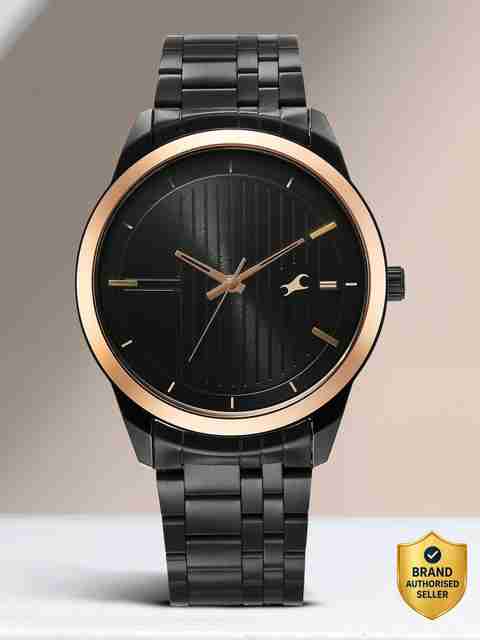 Fastrack Stunners Black Dial Steel Strap Analog Watch NT3308KM01 - Image 3