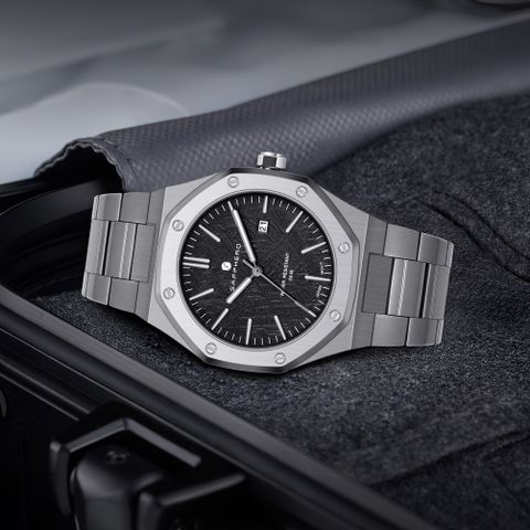 SAPPHERO Black Stainless Steel Round Dial Quartz Analog Watch - Image 6