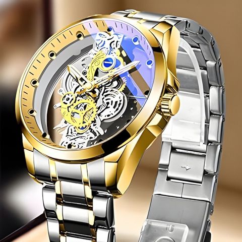 house of common ClaasyMen Premium Skeleton Analog Watch - Image 6