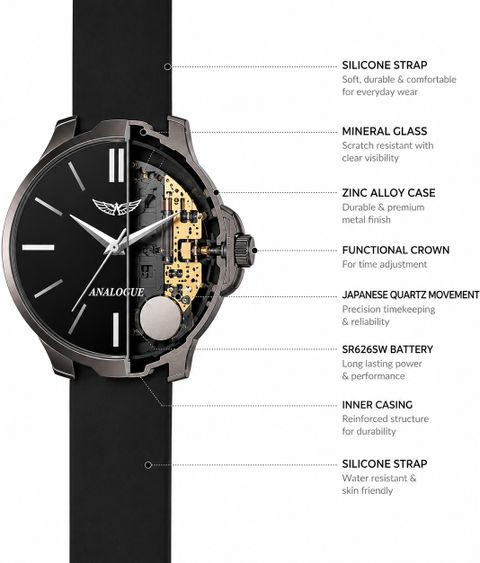 ANALOGUE ANLG-904-BLACK-BLACK-SC - পà§à¦°à§à¦·à¦¦à§à¦° à¦à¦¨à§à¦¯ à¦à§à¦¿ - Image 7