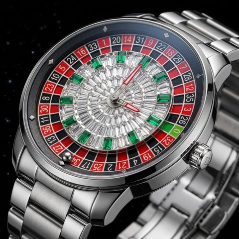 ZENMO CASINO Analog Watch - For Men & Women Casino Metal Diamond Chrome - Image 8