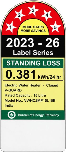 V-Guard Luxecube 15L Storage Water Geyser (White) - Image 6