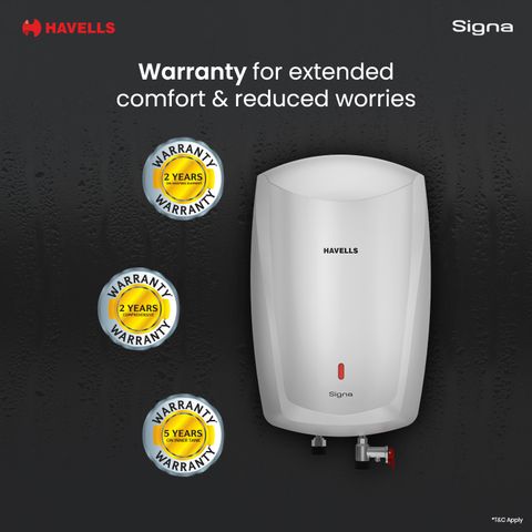 Havells Signa 5L Instant Water Geyser (White) - Image 8