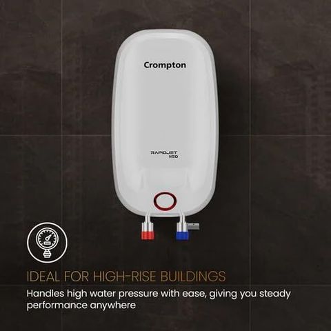 Crompton 3 L Instant Water Geyser (Rapid Jet Neo 3L Instant Geyser, White) (White) - Image 4