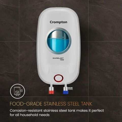 Crompton 3 L Instant Water Geyser (Rapid Jet Neo 3L Instant Geyser, White) (White) - Image 7