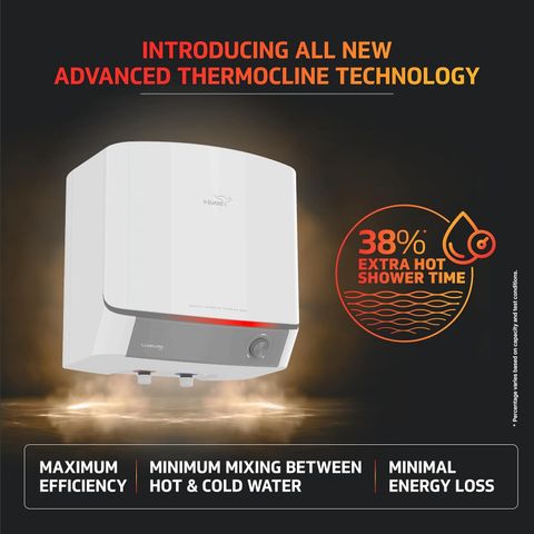 V-Guard Luxecube 15L Storage Water Geyser (White) - Image 7
