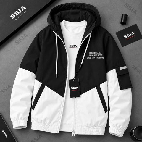 SSIA MENS CASUAL JACKET Colorblock Men Wind Cheater - Image 7