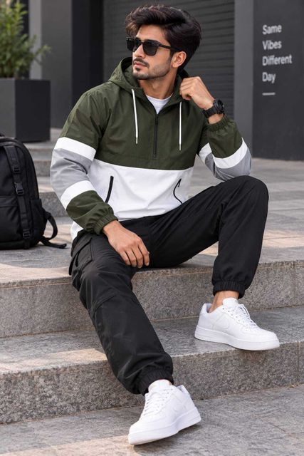 RAXHA Colorblock Men Wind Cheater - Image 8