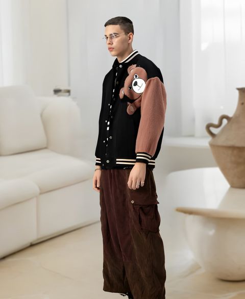 LITTLE COST Men Graphic Print Casual Jacket - Image 4