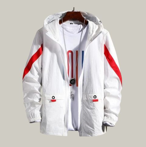 SSIA MEN CASUAL STRIPES JACKET Colorblock Men Wind Cheater - Image 7