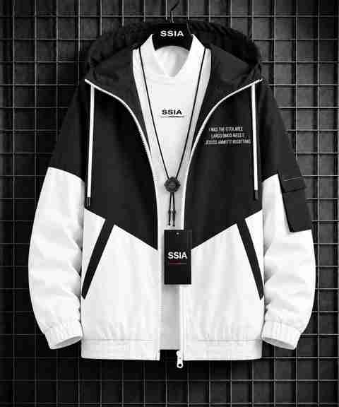 SSIA MENS CASUAL JACKET Colorblock Men Wind Cheater - Image 4