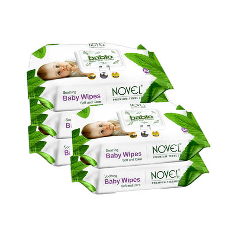NOVEL Baby Wipes 80 Sheets pack of 5/with Lid (400 Wipes) - Image 3