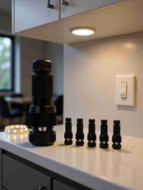 CARTSPACE 5Pcs Low Voltage Wire Connector, Lighting Connectors Waterproof CONNECTORS Wire Connector (Black, Pack of 5) - Image 3