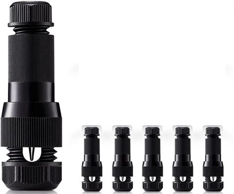CARTSPACE 5Pcs Low Voltage Wire Connector, Lighting Connectors Waterproof CONNECTORS Wire Connector (Black, Pack of 5) - Image 4