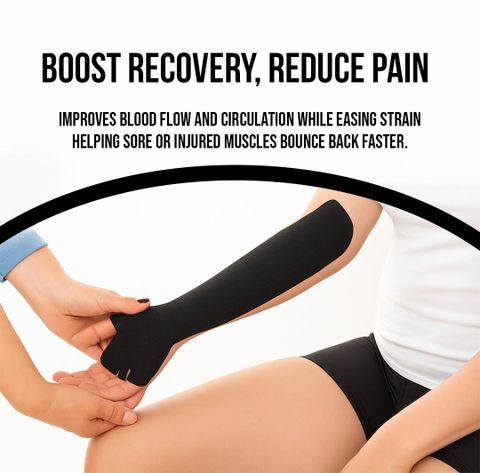 SHIFTER Kinesiology Tape for Injury Support (Black) - Image 8