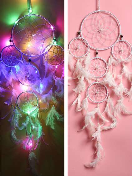 Good Aura Store Handmade Dream Catchers With Light Wall Hangings For Home Decor Feather Dream Catcher 55% off 349₹154Only few left