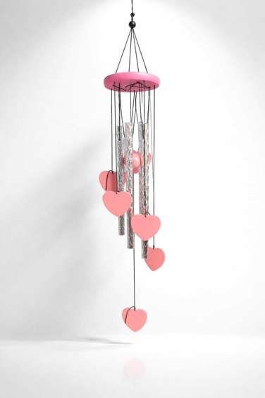 Shivkaar Pink Heart Decorative Wind Chime Brass Windchime 70% off 899₹265