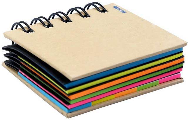Organize in Style: 25 Pocket Size Spiral Sticky Notes, 5 Vibrant Colors