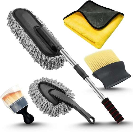 AHYRA 5 PCS Microfiber Car Duster Kit