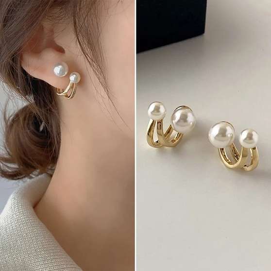 Pearl Alloy Stud Earring