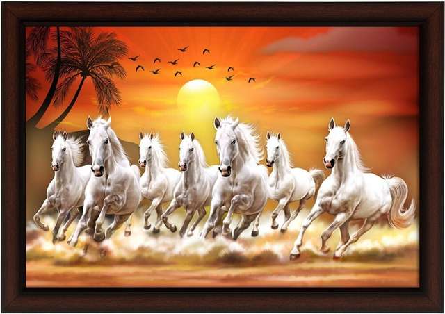 7 Running Horses Vastu Painting