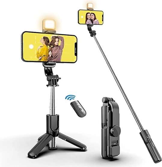 Bluetooth Selfie Stick with Tripod and Light