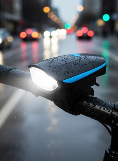 BLACKBELL 2-in-1 USB Rechargeable Bicycle Horn LED Front Light