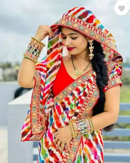 Striped Daily Wear Georgette Saree